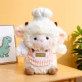 Peluche pecora cuoco, simpatica bambola di animale imbottito con grembiule per regalo bambini. - 25cm / Lamb