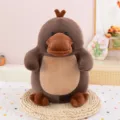 Cute brown platypus plush toy soft stuffed animal pillow cute home decor gift for kids - 30 cm