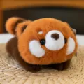 Cute red panda plush toy wrist rest, soft stuffed animal doll for desk companion. - Red Panda