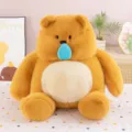 Cute plush bear toy with soft stuffed design, adorable sitting doll for comforting kids. - 35 cm / Stretchy Snot Style