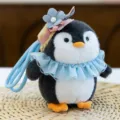 Cute cartoon penguin plush toy keychain, stylish bag charm, soft portable doll accessory. - Penguin - Blue, 13cm