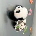 Cute cartoon panda plush fridge magnet slap bracelet soft toy creative gift for best friend - Refrigerator Magnet / 15cm / Black Panda