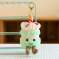 Llavero de peluche de pastel tierno, colgante de bolso de muñeca de postre verde, accesorio suave. - Magdalena / 15cm / Verde