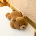 Cute brown lying bear plush toy, soft stuffed animal pillow for kids and girlfriend birthday. - 30 cm / Prone Brown Bear