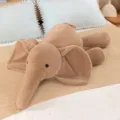 Simpatico peluche elefante marrone morbido animale cuscino soffice per decorazione letto - Marrone / 70 cm Non perde peli, facile da pulire