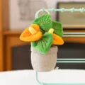 Llavero de felpa con planta en maceta linda, colgante de bolso de flores suave y accesorio. - Anturio / 14cm / Naranja