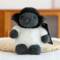 Cute black and white fluffy plush toy soft stuffed animal doll desktop decoration gift - Sheep (With Sound)