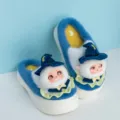 Simpatiche pantofole invernali in cotone peluche con bambola soffice e cappello da mago per casa. - strega