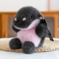 Fluffy cute gray and pink plush toy doll, soft stuffed capybara animal companion. - Bouncing Pig (With Sound)