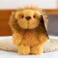 Adorable fluffy lion plush toy, soft stuffed animal doll for kids room desktop decor. - Lion (With Sound)