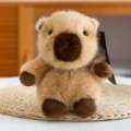 Cute round capybara plush toy, soft stuffed animal doll with squeaker for desktop decor and gifts. - Capybara (With Sound)