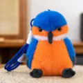 Adorable Blue Kingfisher Bird Plush Toy Stuffed Animal Pendant Bag Cute Keychain Gift - Kingfisher Pocket Plush