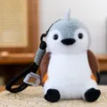 Cute little bird plush toy pendant fluffy sparrow keychain bag charm wonderful gift for kids - Crested Tit Mini Plush