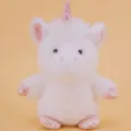 Cute white and pink unicorn plush toy stuffed animal soft doll for desktop companion - White Unicorn