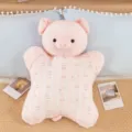 Grazioso cuscino in peluche maialino rosa, morbido animale imbottito per letto da camera, giocattolo. - Maiale