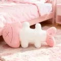 Cute ins style fish bone plush pillow soft sofa cushion bedroom decorative toy for girls - 45 cm / Pink Fishbone