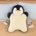 Cute penguin plush pillow soft stuffed animal floral cushion for girls bedroom decor gift - Penguin