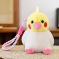 Cute Cockatiel Plush Toy Keychain Yellow Bird Bag Pendant Fluffy Stuffed Doll Gift - Cockatiel Mini Plush