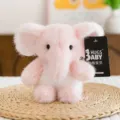 Lindo elefante de peluche rosa juguete suave animal de peluche muñeca compañero de escritorio regalo - Elefante / 15 cm (alta calidad oficial)