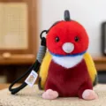 Cute bird plush toy keychain, fluffy stuffed animal backpack charm pendant, soft gift for kids. - Ring-Necked Pheasant Palm Plush