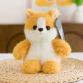 Lindo perro de peluche suave compañero de escritorio muñeca blanda regalo para niños decoración - Corgi / 15 cm (alta calidad oficial)