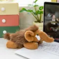 Cute mammoth plush toy palm-sized doll bag pendant stuffed animal desktop companion keychain gift - 24cm