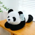 Adorable peluche de panda gigante suave animal de peluche acostado almohada regalo niñas. - 30cm