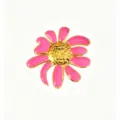 Spilla a fiore smaltata rosa, graziosa spilla margherita placcata oro gioielli moda. - Spilla / Rosa