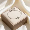 Stainless Steel Cross Bracelet Rhinestone Paved Fashion Jewelry for Women Daily Wear - Silver Rhinestone Cross Bracelet (FSY110SL-1)