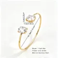 Golden stainless steel open cuff bangle bracelet with sparkling cubic zirconia stones for women. - Gold Open Round Zirconia Bangle (RT138SZ)
