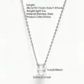 Stainless steel zirconia pendant necklace with adjustable chain length for women daily wear. - Oval Zirconia Necklace (RT139XL-1)