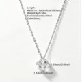 Stainless steel square zircon pendant necklace with adjustable chain for women daily stylish wear - Square Zirconia Necklace (RT140XL-1)