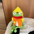 Joli sac bandoulière grenouille au crochet fait main, sac à main tricoté tendance pour femmes. - Jaune