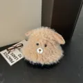 Graziosa borsa a tracolla in peluche orso cartone animato inverno caldo cappello morbido ragazza - Cappello a Secchiello Cane / Kaki
