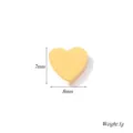 Ciondolo perla cuore in acciaio inox 7x8mm specchio oro accessorio gioiello DIY vista dettaglio. - 8# (7mmx8mm) / Oro