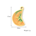 Stainless steel fruit slice pendant DIY charm jewelry accessory measure 17x10mm lightweight - Hami Melon