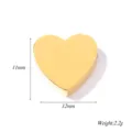 Perlina foro cuore specchio acciaio inossidabile DIY accessorio gioielli 11x12mm - 12# (11mmx12mm) / Oro