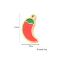 Stainless Steel Red Chili Pepper Pendant DIY Jewelry Making Charm Accessories 17x9mm - Chili