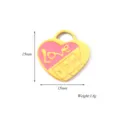 Heart shape stainless steel enamel pendant DIY charm fashion jewelry accessory 15mm - Heart