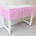 Pink fringe curtain banner for party decoration, birthday celebration and wedding backdrop setup. - Macaron Pink
