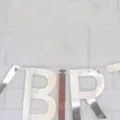 Silver mirror birthday banner letter decoration party hanging garland shiny photo prop display - Mirror Silver Letter Happy Birthday Banner / Silver