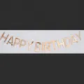 Bannière de lettres Joyeux Anniversaire miroir doré pour la décoration de fête chic. - Banderole Joyeux anniversaire rose doré miroir