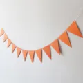 Orange paper triangle pennant banner string, party hanging bunting decoration variant. - Orange Bunting