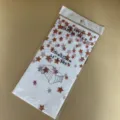 Wegwerp plastic tafelkleed met sterrenpatroon, 137x274cm feesttafelafdekking voor evenementen. - Wit tafelkleed met roségouden sterren 137*274 cm