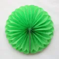 Green paper honeycomb ball detail view, folding paper craft ornament for party decoration - Green