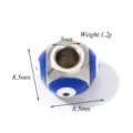 Stainless steel evil eye bead for DIY jewelry making, 8.5mm evil eye charm for bracelet necklace - Blue