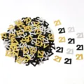 Bellissimi coriandoli numeri 21 nero oro argento decorazione per festa di compleanno. - Ghirlanda di paillettes nero oro argento 21 anni / 10.00g