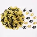 Coriandoli neri e dorati a forma di numero 40 per feste di compleanno e grandi eventi. - Paillettes nero e oro 40 / 10.00g