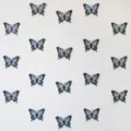 Guirlande suspendue transparente papillon laser PVC pour fête et décoration, 12pcs - 2m / Guirlandes papillon noires laser PVC