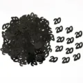 Coriandoli neri numero 20 da tavolo per festa di compleanno celebrazione e decorazioni. - Striscioni con šequin neri "20" / 10.00g